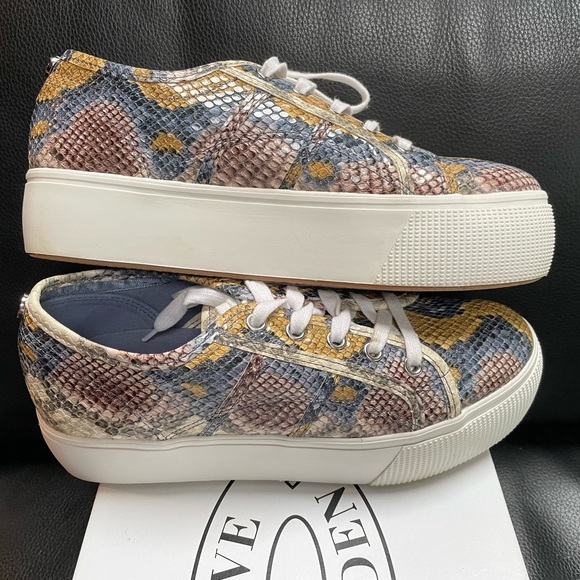 Steve Madden EMMI Platform Sneakers women shoes Multi Snake size 8 - Picture 4 of 9